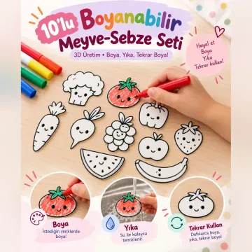 Meyve-Sebze Boyama Seti